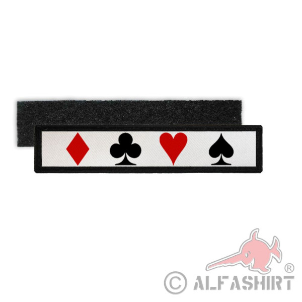 Namenspatch Poker Kartenspiel All in Joker Pokerface Ace Chips Karten #31514