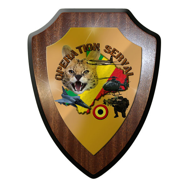 Wappenschild / Wandschild -Operation Serval Frankreich Mali Soldaten #9861