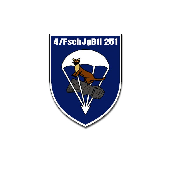 4 FschJgBtl 251 Wappen Calw Schwarzwaldbrigade Aufkleber Sticker 7x5cm #A5039