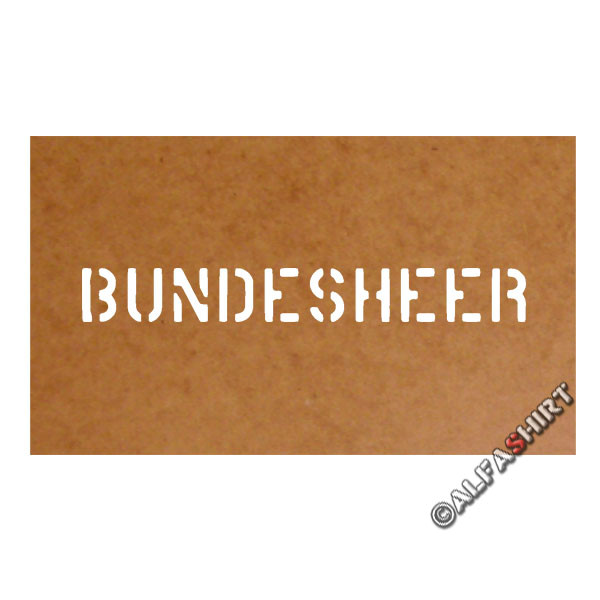 Bundesheer Us Army Frieden Stencil Ölkarton Lackierschablone 2,5x20cm #15253