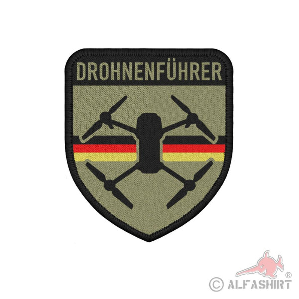 Patch Drohenführer Drohne Deutschland Pilot Abzeichen Tarn Sport 75x65mm#36753