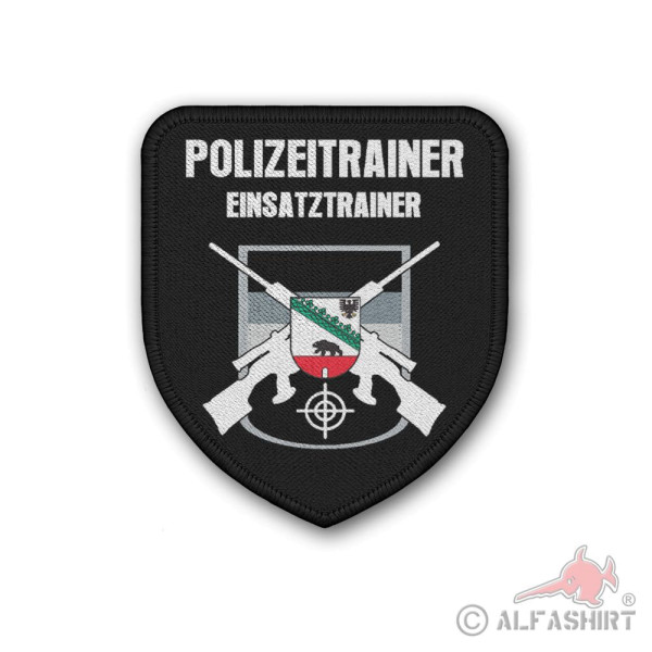 Patch coat of arms police justice Saxony Anhalt operational trainer 75 x 65 # 40851