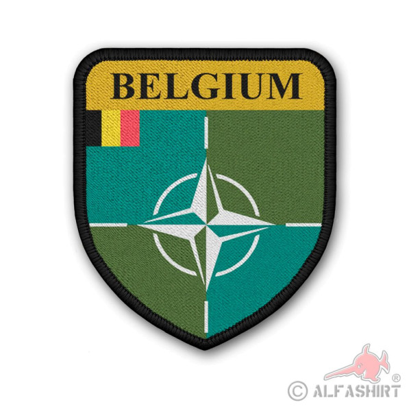 Patch Nato Belgien Belgique België Belgium Wappen Aufnäher Armée belge #39948