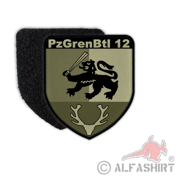 Patch PzGrenBtl 12 coat of arms Panzergrenadier-Bataillon Osterode badge BW # 35405