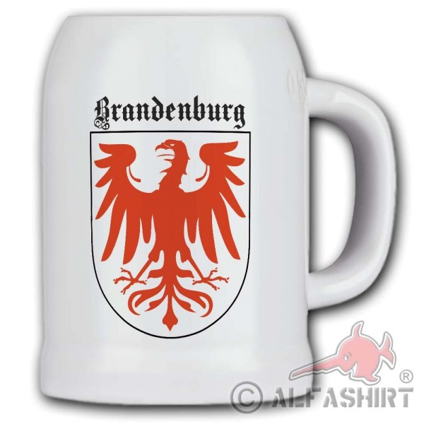 Bierkrug Wappen Brandenburg Adler Wappentier Land Bund Deutschland #31971