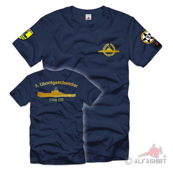 3 Ubootgeschwader U20 S199 U-Boot Bundes-Marine Bundeswehr T-Shirt#41061