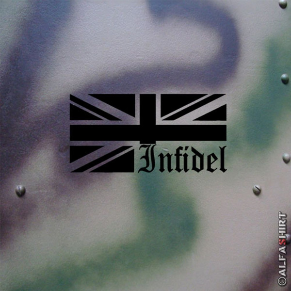 Aufkleber/Sticker Infidel UK Ungläubiger England Fahne 10x5 cm #A297