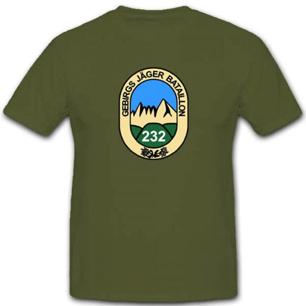 Gebjgbtl232 Gebirgsjägerbataillon 232 Bundeswehr Militär T Shirt #3503