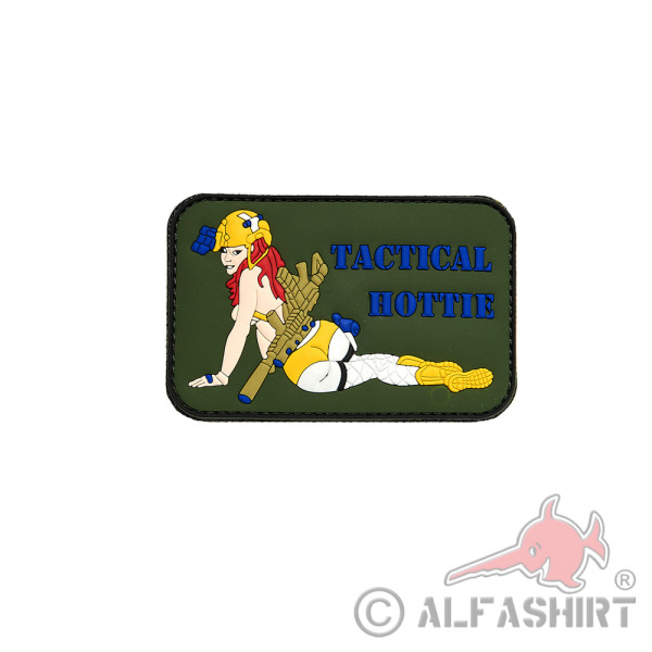 3D Rubber Tactical Hottie Patch Girl Army Gun Airsoft Alfa Shirt 6 x 9 cm #26980