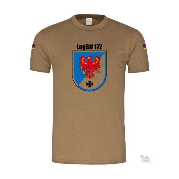 Tropical shirt LogBtl 172 Bundeswehr Logistikbataillon Wappen T Shirt # 37642