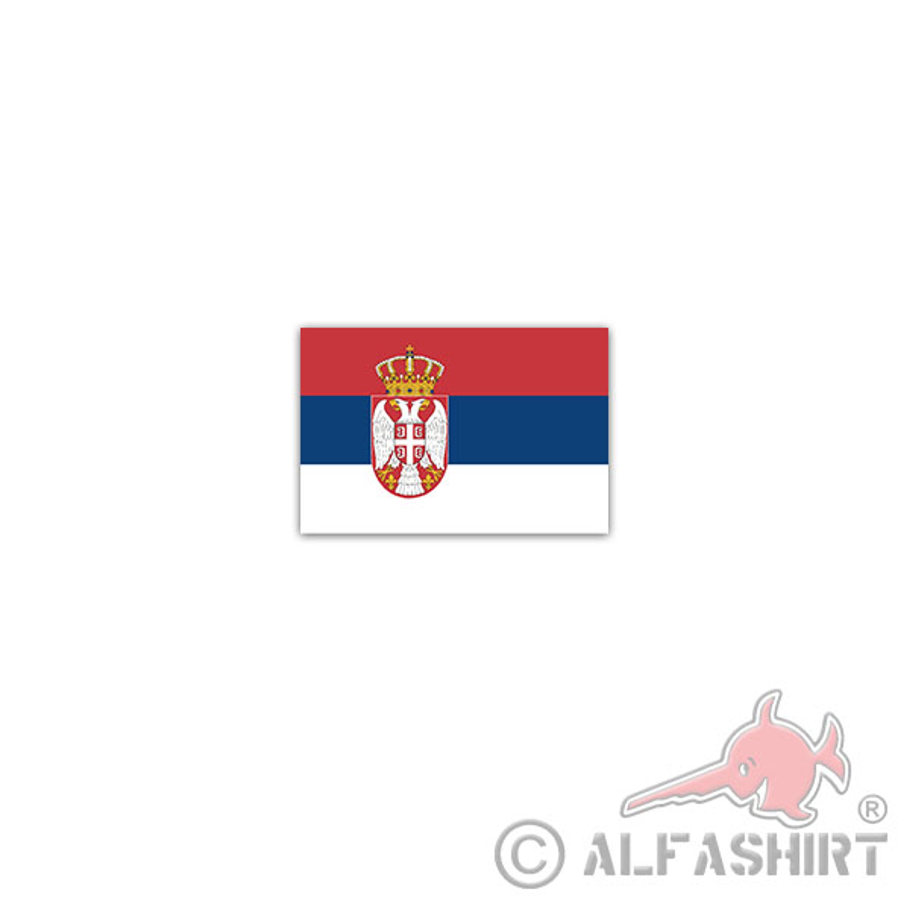 Aufkleber Serbien Kfz-Aufkleber Serbien Emblem Flagge 3D Fahne Motorrad Auto 