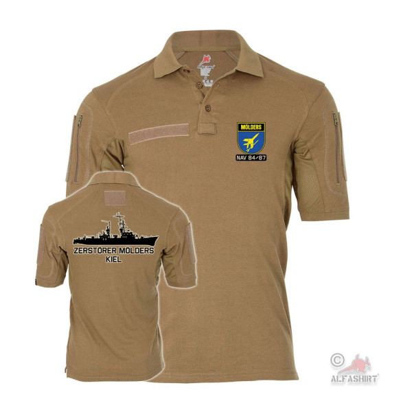 Tactical Polo Mölders D186 Coat of Arms Ship German Army Destroyer T-Shirt #40253