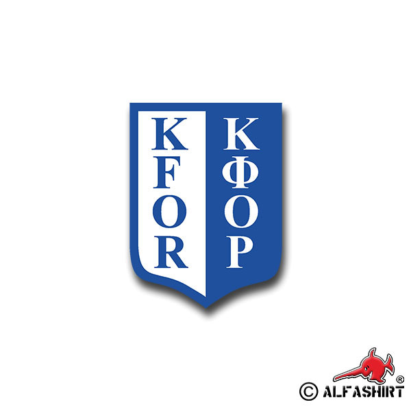 Aufkleber/Sticker KFOR Truppen Kosovo Force Wappen Abzeichen Emblem 5x7cm A892
