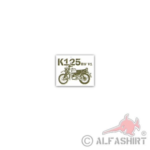 K125 BW V1 Motorrad TYP2 Aufkleber Sticker Krad Kradmelder Bike 5x7cm#A3699