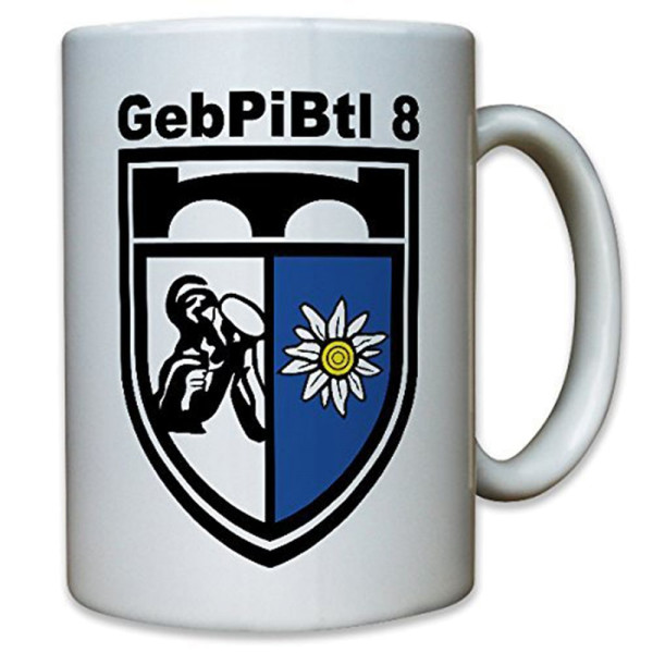 GebPiBtl 8 Gebirgs Pionier Bataillon Bundeswehr Militär Wappen - Tasse #12415