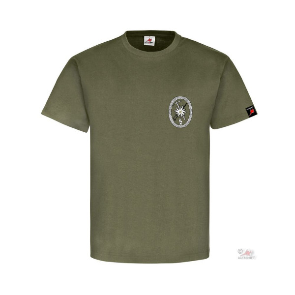 Gebirgsjäger Veteran Bundeswehr Alpen Bayern Gams Edelweiss T-Shirt #23666