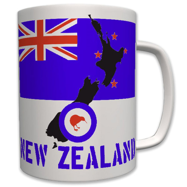 New Zealand Neuseeland Kiwi Vogel Flagge Flag Wappen Abzeichen - Tasse #6410