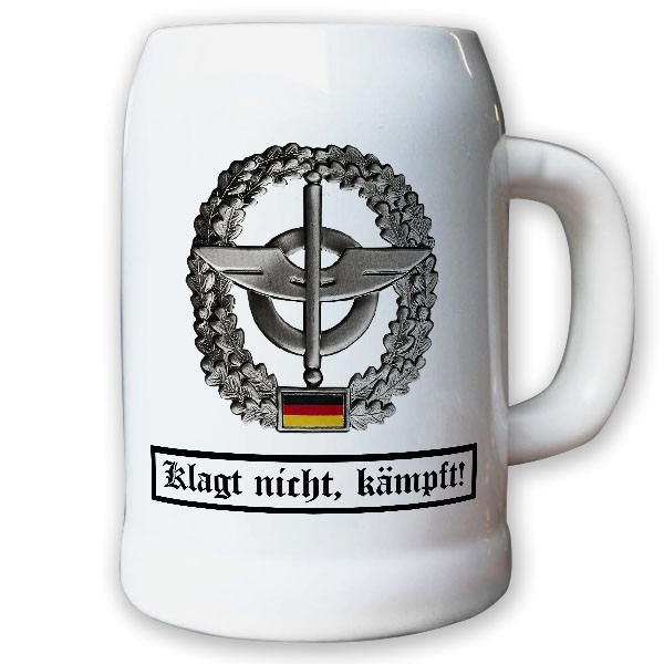 Krug / Bierkrug 0,5l - Barettabezeichen Nachschubtruppe NschTrp Logostik #10921