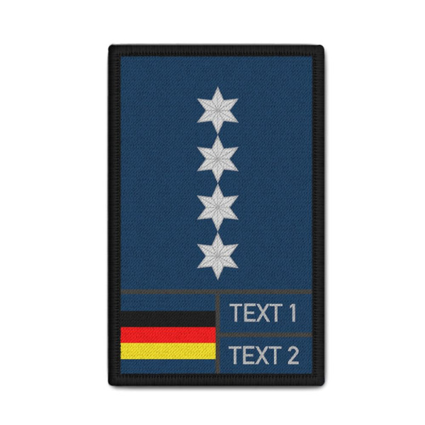Polizeihauptkommissar A12 Bundespolizei Dienstpatch PHK PHK Stern 9,8x6cm#31800