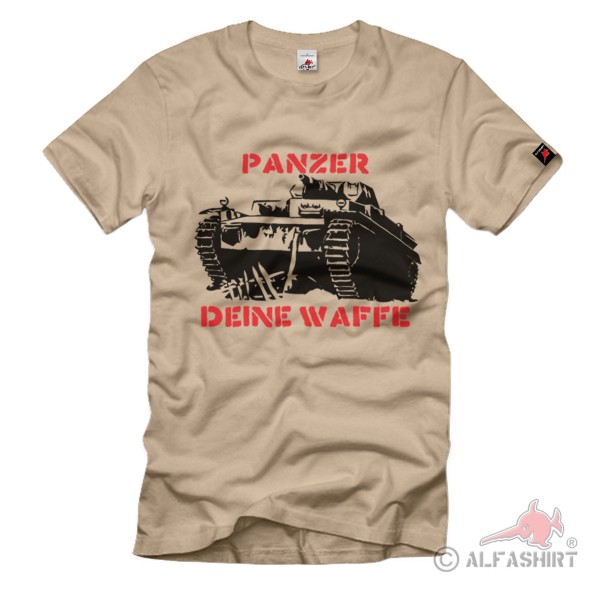 Panzer Deine Waffe WH Heer Deutschland WK Geschütz - T Shirt #2113