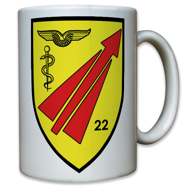 Wappen FlaRak 22 SanZentrum Flugabwehr Raketen Strella Bataillon - Tasse #11800