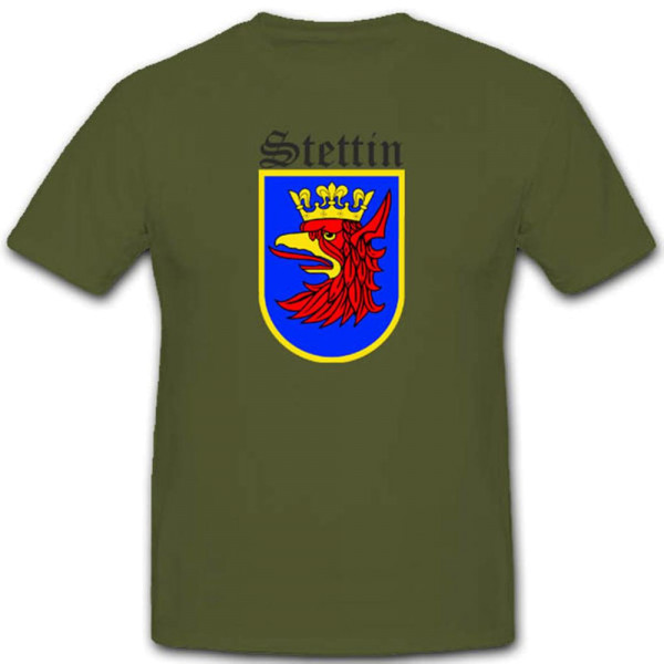 Stettin Wappen Heimat Wk Preußen Deutschland Adler Krone - T Shirt #2828
