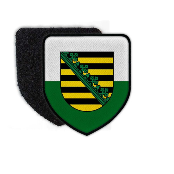 Patch Sachsen Abzeichen Heimat Fahne Wappen Freistaat Dresden Aufnäher #24690