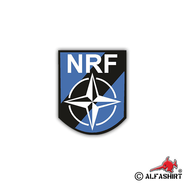 Sticker Nato Response Force Crest Badge NRF 7x6cm A1115