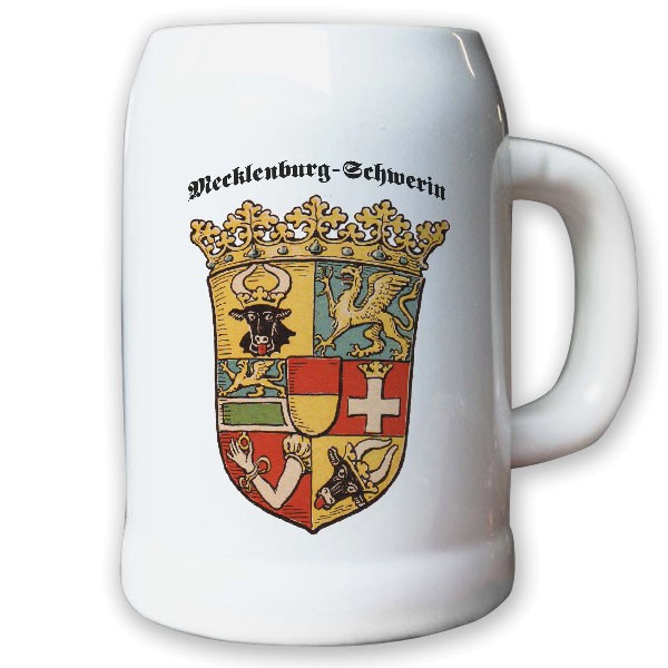 Krug / Bierkrug 0,5l - Freistaat Mecklenburg-Schwerin Weimarer Abzeichen #9456