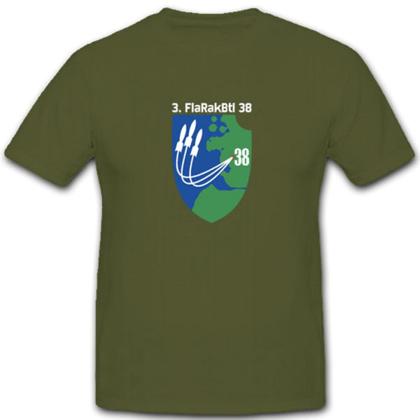 Flarakbtl 38 Hawk Raketen Wappen Flugabwehrraketen Bataillon - T Shirt #4266