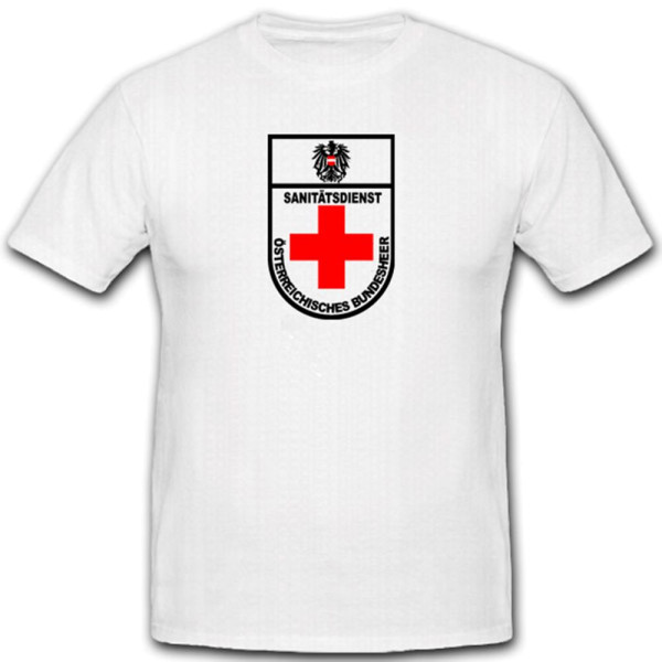 Sanitäter Bundesheer Österreich Sani Sanitätsdienst Adler Wappen - T Shirt #3689