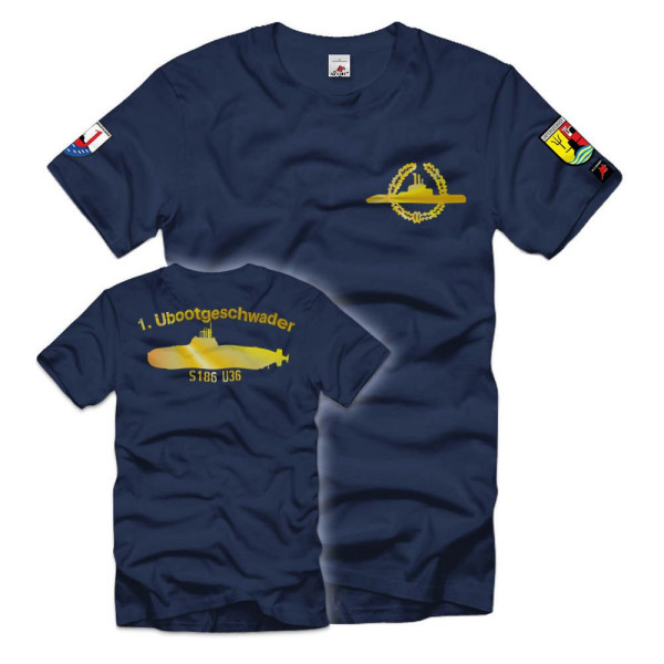 1 Ubootgeschwader U36 S186 U-Boot Bundes-Marine Bundeswehr T-Shirt#36634
