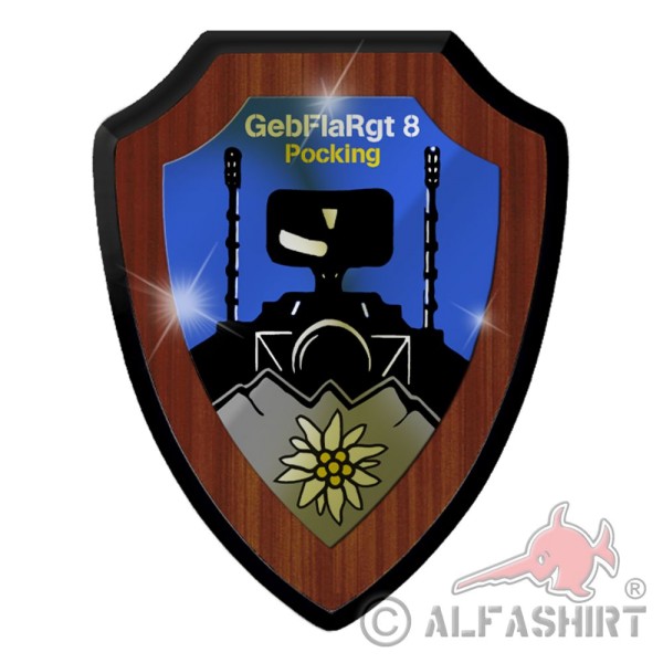 Heraldic shield GebFlaRgt 8 Pocking Bundeswehr Chiemgau Gebirgs Falk # 38565