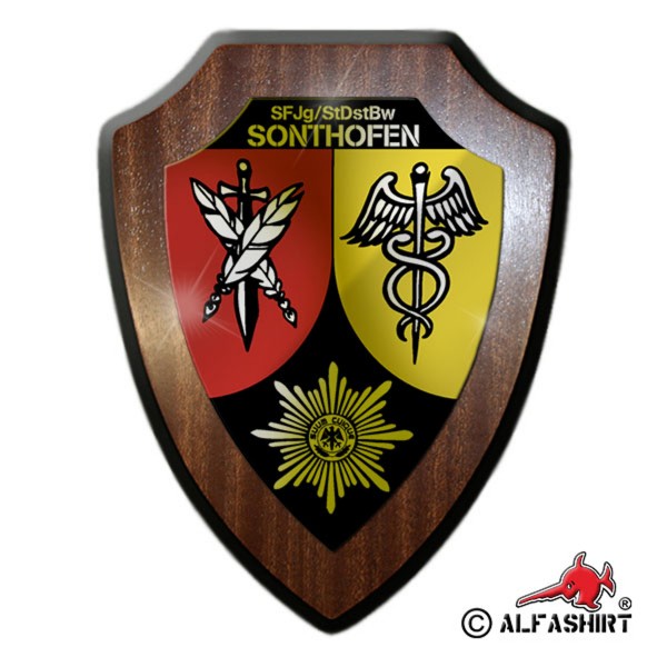 Heraldic shield SFJg-StDstBw School of Field Hunters and Staff Service Coat of Arms # 17483