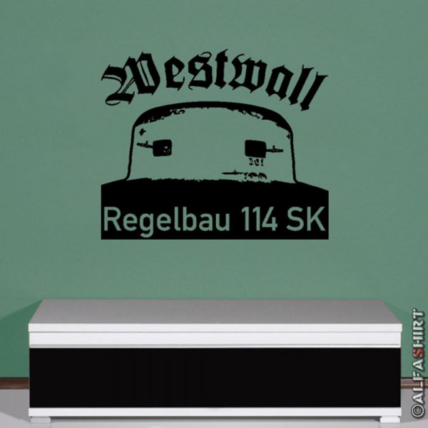 Westwall Regelbau 114 SK Bunker Westwall (45 x 53cm, schwarz) - Wandtattoo #7980