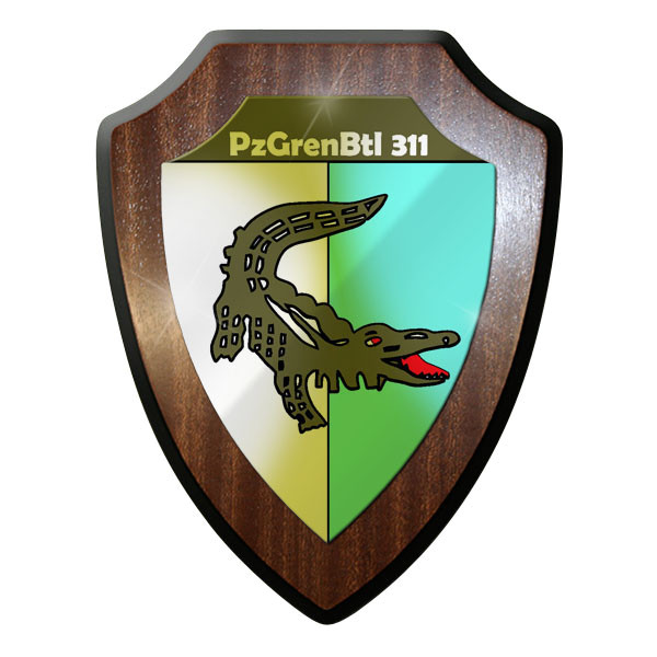 Wappenschild / Wandschild -PzGrenBtl 311 Panzergrenadierbataillon Alligator#9626