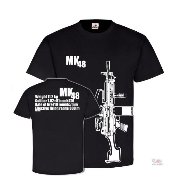 Mark48 MK48 LMG MG Deko COD Us Army Special Navy Seals - T Shirt #26646