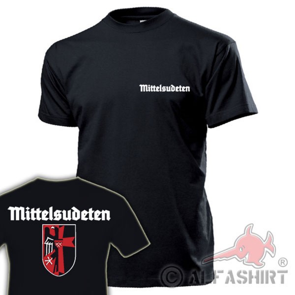 Mittelsudeten Sudetenland Sudeten Mittel Heimat Wappen Emblem T-Shirt #18004