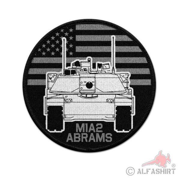 Patch M1A2 Abrams tank US America flag patch black#40396