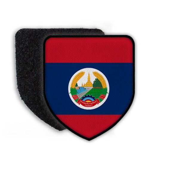 Patch Flag of Laos Wappen Land Zeichen Staat Landesflagge Aufnäher#21339