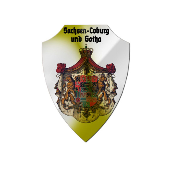 Aluschild Sachsen Coburg and Gotha noble family branch line Bavaria # 32574