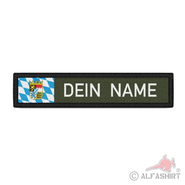Name badge patch Bavaria personalized with your name coat of arms # 38253