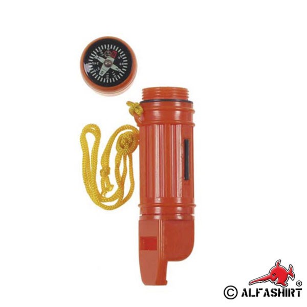 Trekking Emergency Kit Outdoor Survival Waterproof Box Compass Signal Whistle # 16067