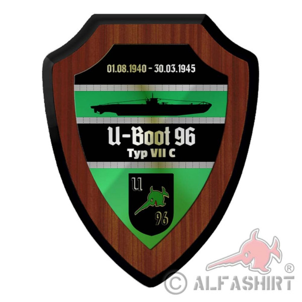 Wappenschild U96 Uboot Typ VII C Stapellauf Wk2 Wappen Mailing Turmwappen#41044