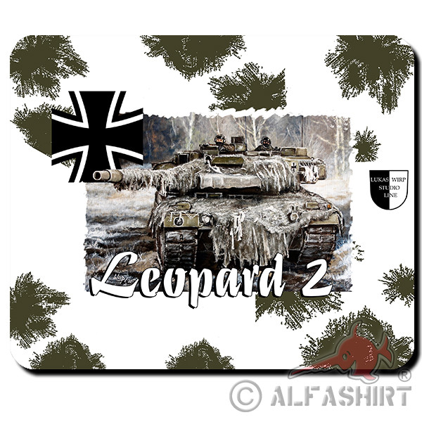 Mouse pad Lukas Wirp Winter maneuver Leopard 2 German army Leo tanker # 26071