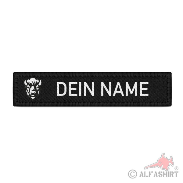 Namens-Patch Bison Personalisiert DEIN NAME Wunschtext Klett Abzeichen #40083