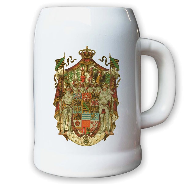 Krug / Bierkrug 0,5l - Herzogtum Sachsen Herzog deutsches Adelsgeschlecht #9445