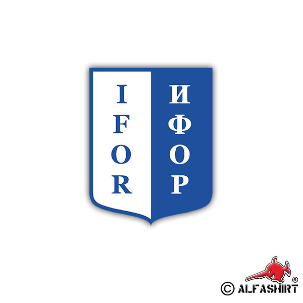 Sticker IFOR troops military ISAF coat of arms badge 7x6cm A1752