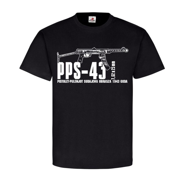 PPS-43 sowjetische Maschinenpistole MP Waffe Deko pistolet T Shirt #18651