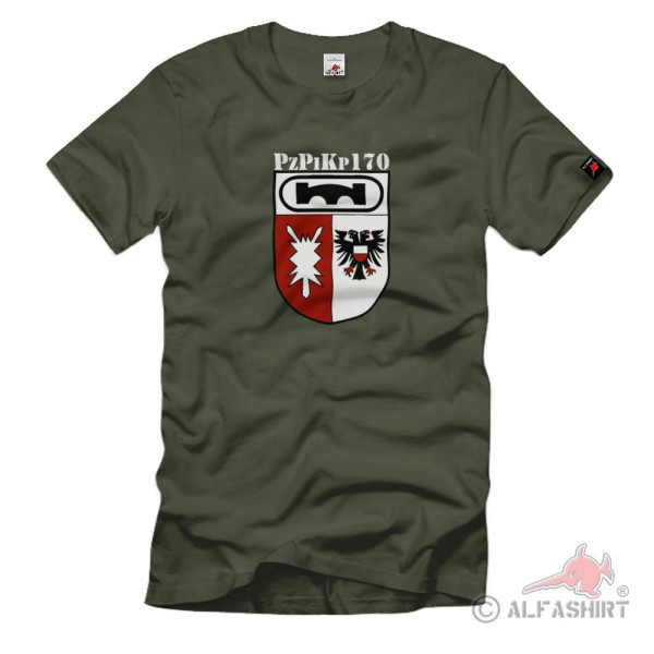 Pzpikp 170 Wappen Militär Bundeswehr Einheit Panzer Pionier T-Shirt#2639